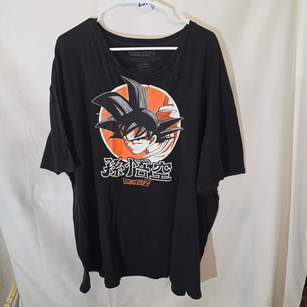 Dragon Ball Z Goku Kanji Sun Graphic T-Shirt Black Mens 3XL Big & Tall